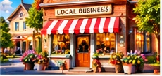 Colorful illustration representing small businesses