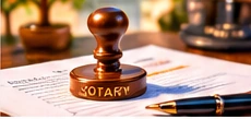 Colorful illustration representing mobile notaries